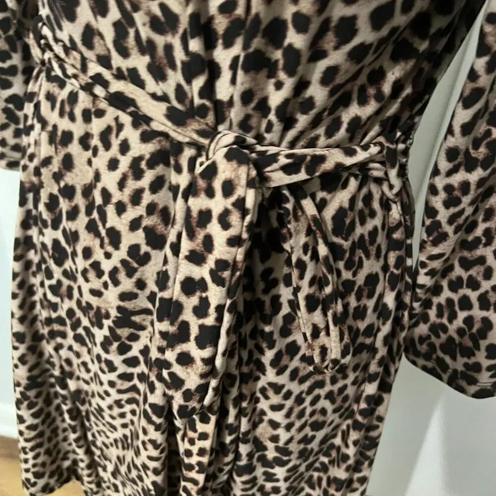 Rene Rofe Womens Leopard Print Bathrobe Robe Medium - Picture 5 of 7